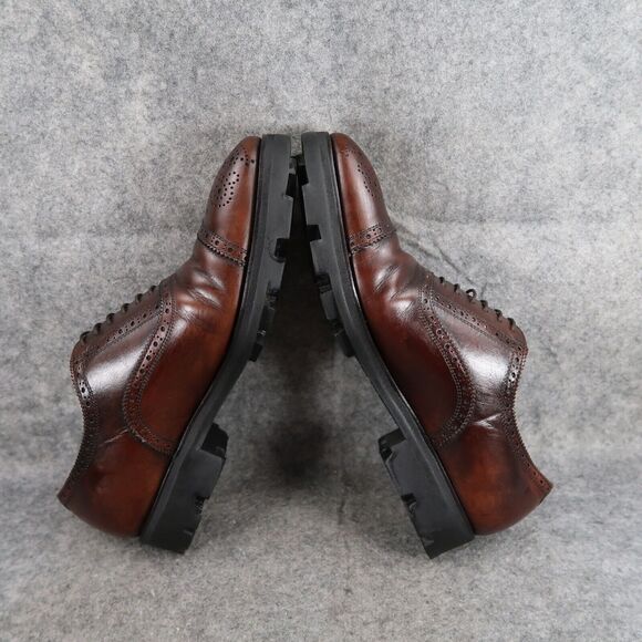 John Fluevog Shoes Mens 8 Oxford Classic Lace Up Brogue Brandenburg Angel Banker - Picture 12 of 16